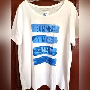 NWT Woman Within Summertime short sleeve tunic tee, size 22/24 #63